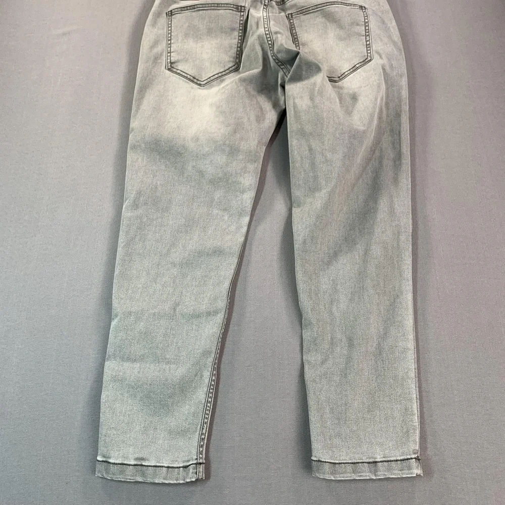 Mugsy Beans Tapered Jeans Men 33x28 Fit Light Gray Slim Taper Stretch Denim - Picture 7 of 16